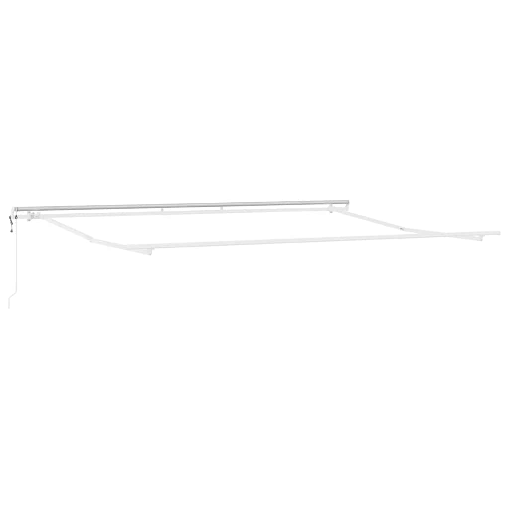 Toldo Manual Branco 4 × 3 m Metal