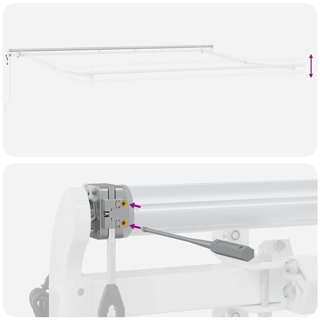 Toldo Manual Branco 4 × 3 m Metal