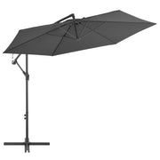Guarda-sol cantilever com poste de alumínio 300 cm antracite
