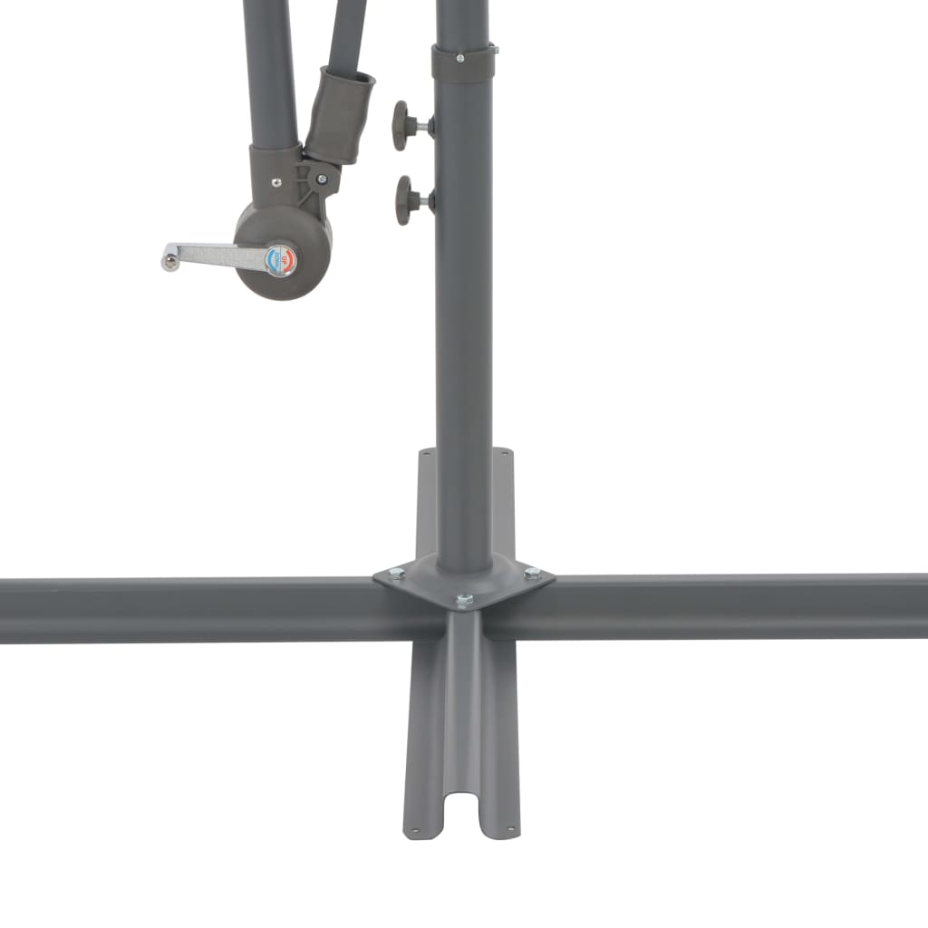 Guarda-sol cantilever com poste de alumínio 300 cm antracite