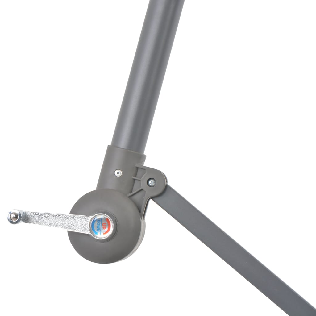 Guarda-sol cantilever com poste de alumínio 300 cm antracite