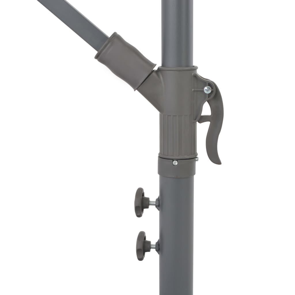 Guarda-sol cantilever com poste de alumínio 300 cm antracite