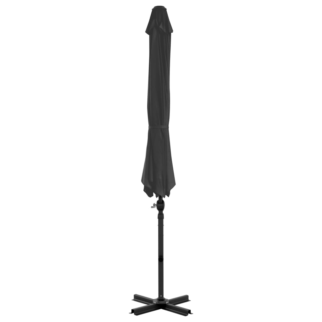 Guarda-sol cantilever com poste alumínio 300 cm antracite