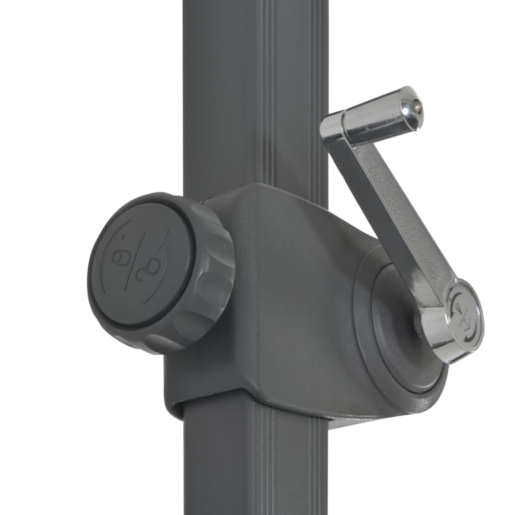 Guarda-sol cantilever com poste alumínio 300 cm antracite