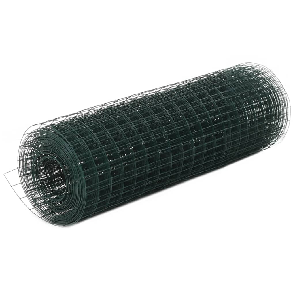 Cerca arame galinheiro 25x1,5m aço c/ revestimento PVC cinzento