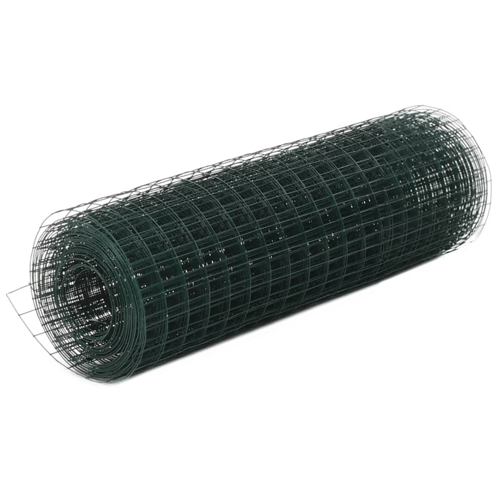 Cerca arame galinheiro 25x1,5m aço c/ revestimento PVC cinzento