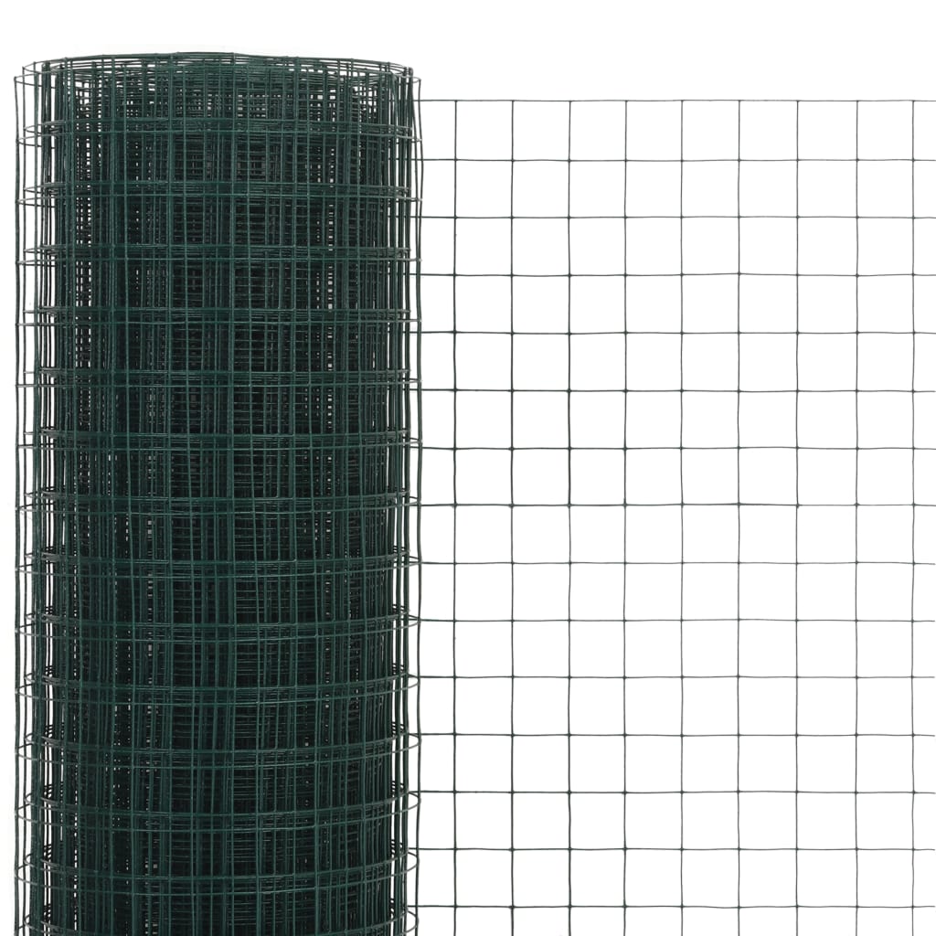 Cerca arame galinheiro 25x1,5m aço c/ revestimento PVC cinzento