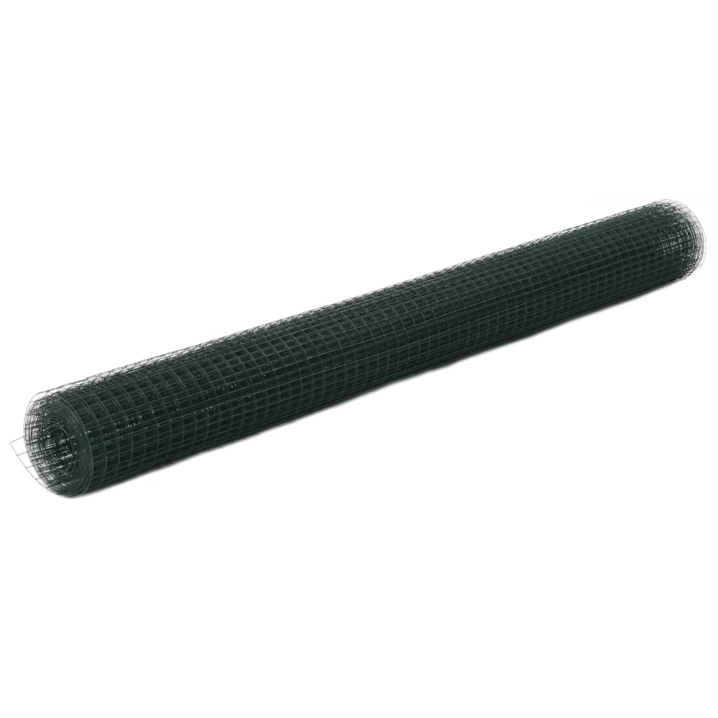 Cerca arame galinheiro 25x1,5m aço c/ revestimento PVC cinzento