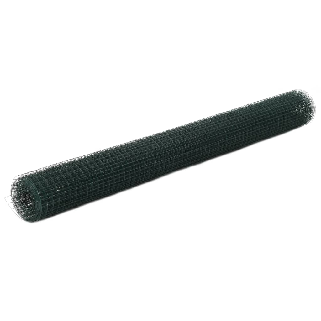 Cerca arame galinheiro 25x1,5m aço c/ revestimento PVC cinzento