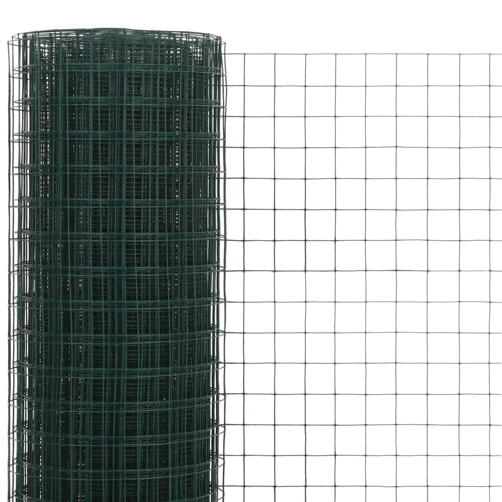 Cerca arame galinheiro 25x1,5m aço c/ revestimento PVC cinzento