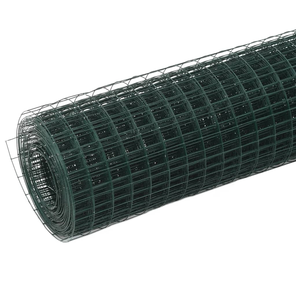 Cerca arame galinheiro 25x1,5m aço c/ revestimento PVC cinzento