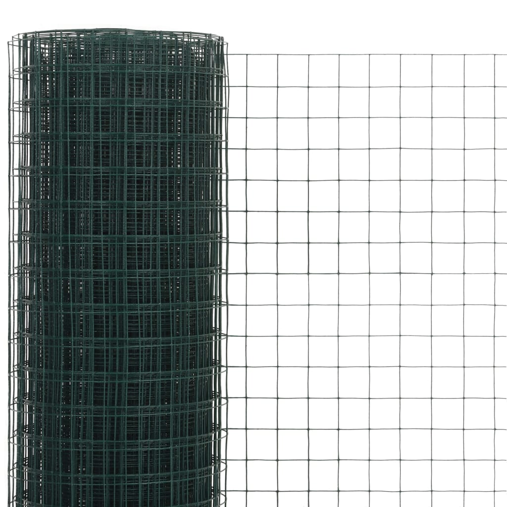 Cerca arame galinheiro 25x1,5m aço c/ revestimento PVC cinzento