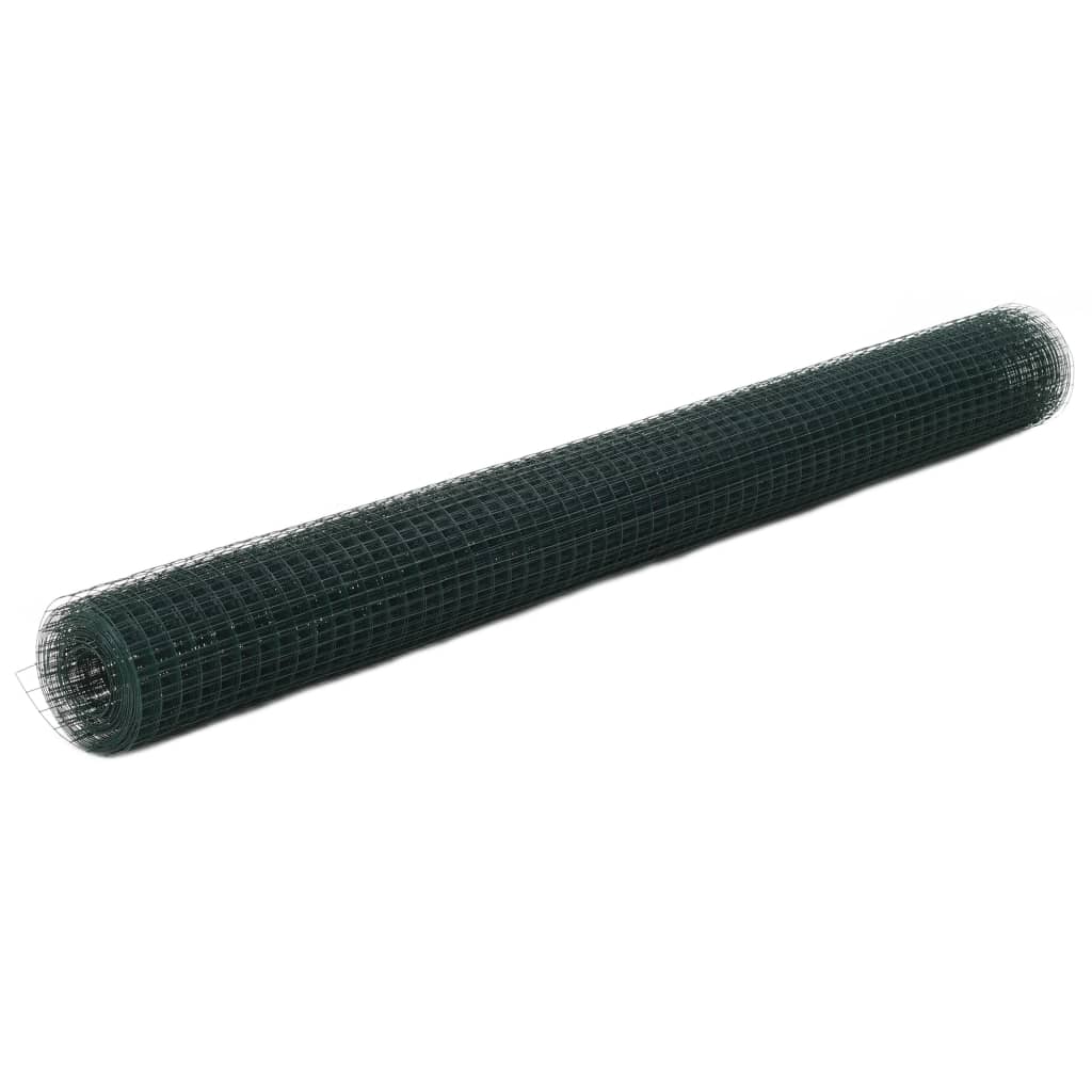 Cerca arame galinheiro 25x1,5m aço c/ revestimento PVC cinzento
