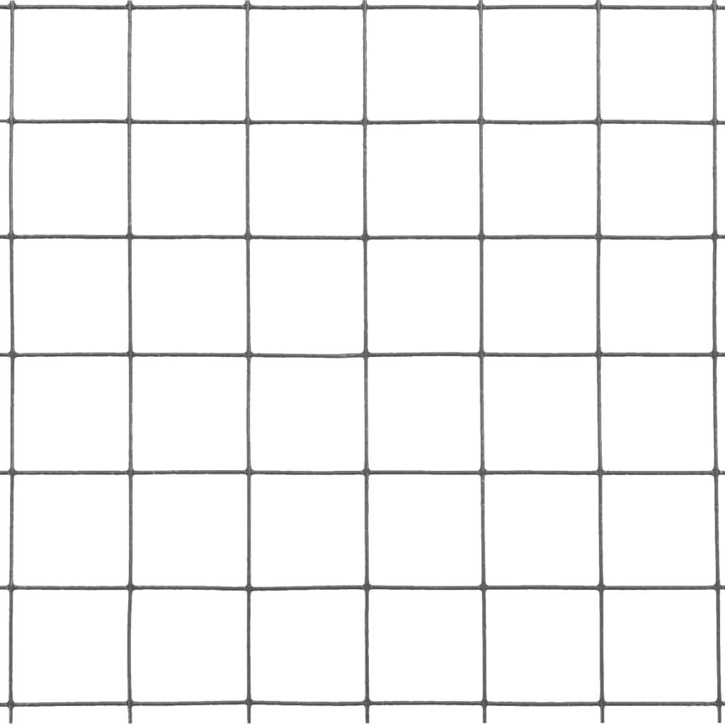 Cerca arame galinheiro 25x1,5m aço c/ revestimento PVC cinzento