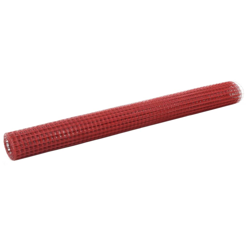 Cerca arame galinheiro 25x1,5m aço c/ revestimento PVC cinzento