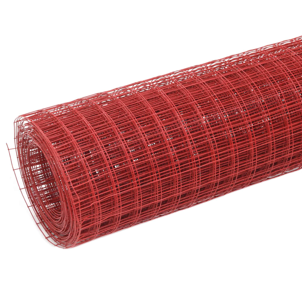 Cerca arame galinheiro 25x1,5m aço c/ revestimento PVC cinzento