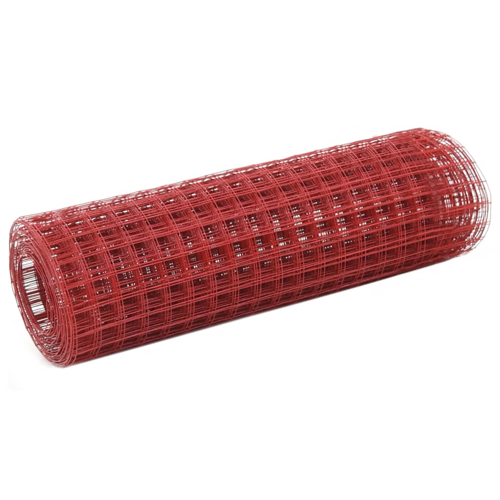 Cerca arame galinheiro 25x1,5m aço c/ revestimento PVC cinzento