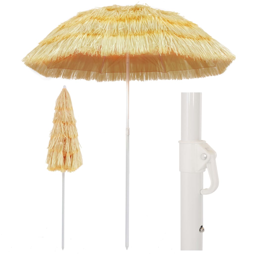 Guarda-sol de praia Natural 180 cm estilo havaiano