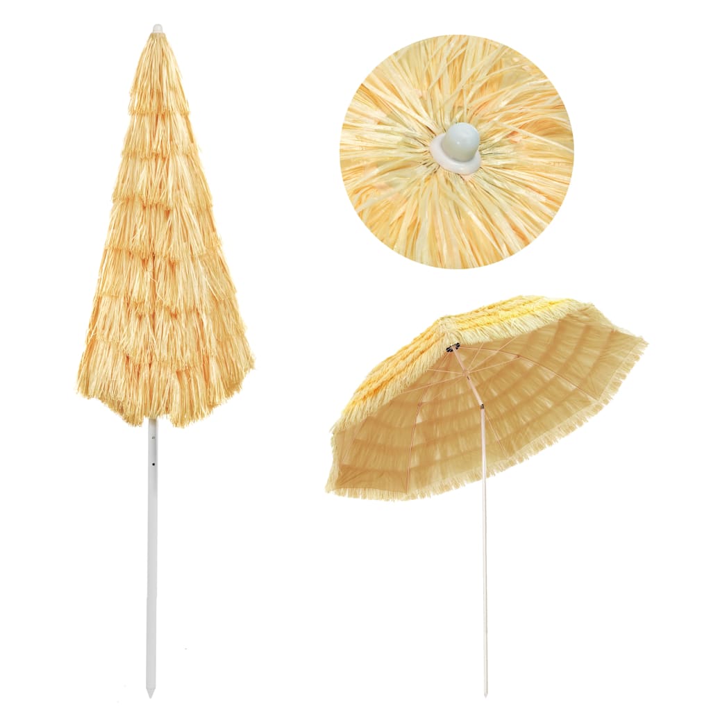 Guarda-sol de praia Natural 300 cm estilo havaiano