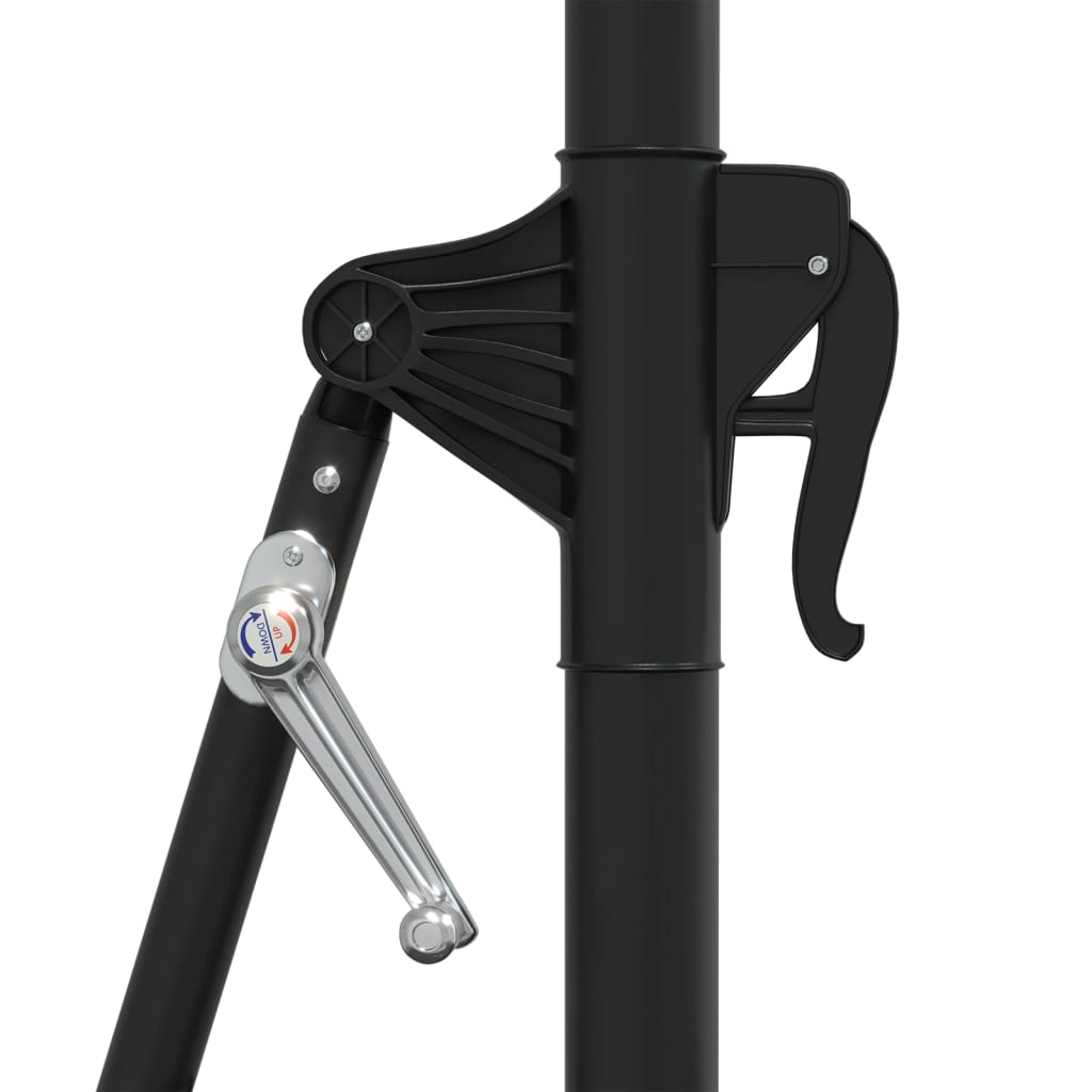 Guarda-sol de parede com mastro de metal 300 cm antracite