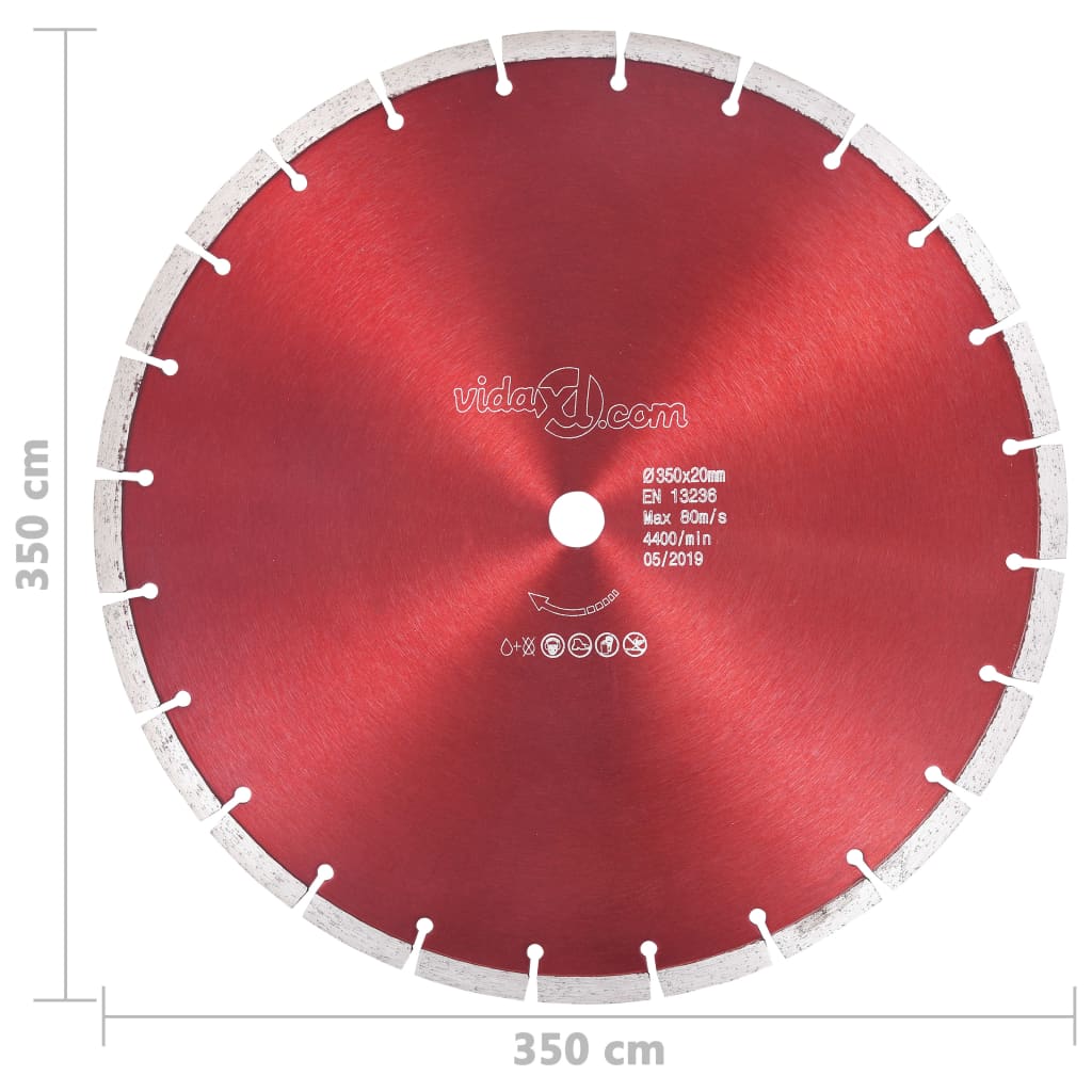 Disco de corte de diamante aço 350 mm