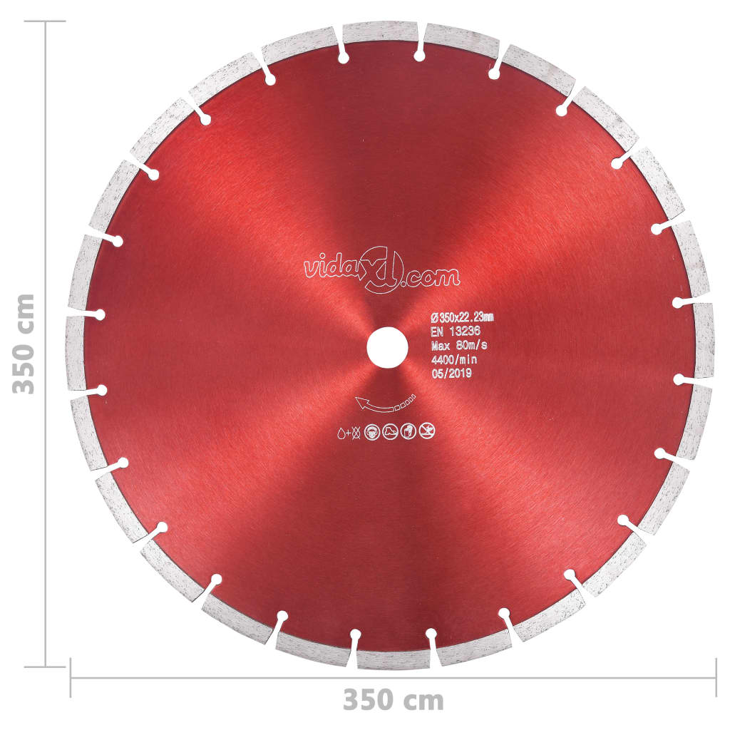 Disco de corte de diamante aço 350 mm