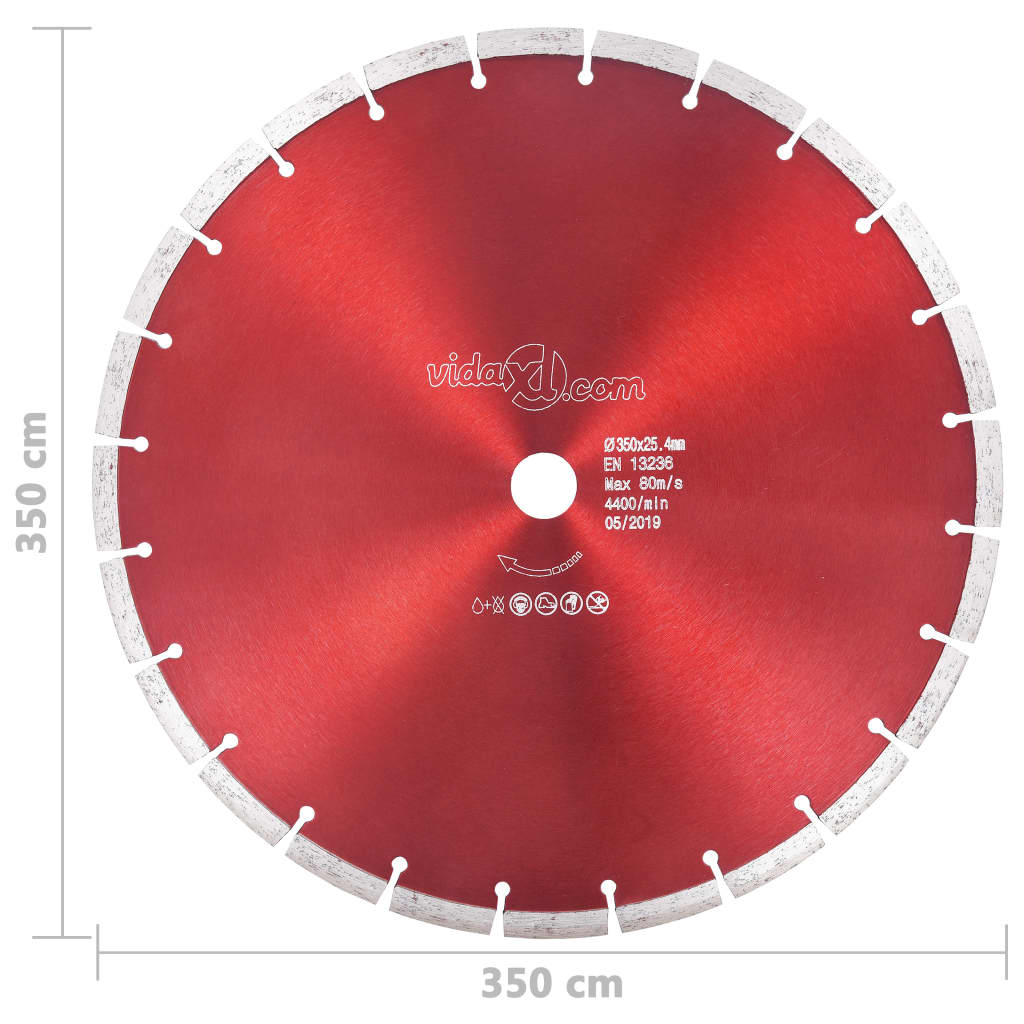 Disco de corte de diamante aço 350 mm
