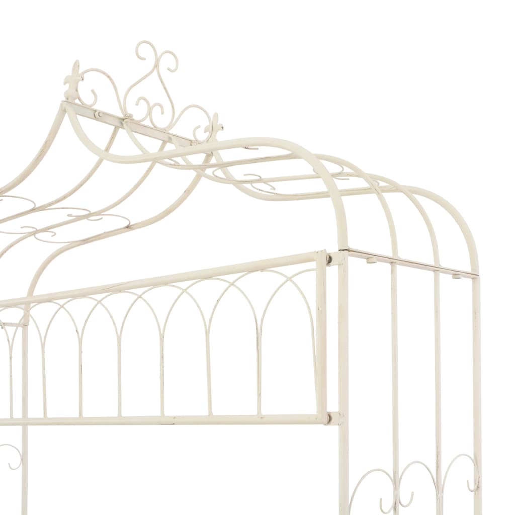 Banco de jardim 122 cm ferro branco antigo