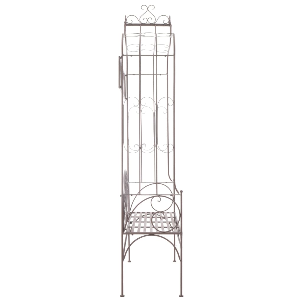 Banco de jardim 122 cm ferro antigo castanho