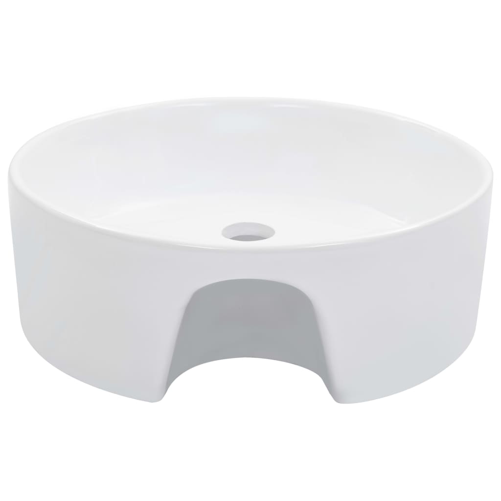 Lavatório com extravasamento 36x13 cm cerâmica branco