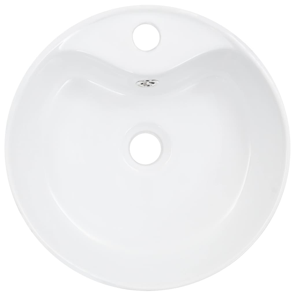 Lavatório com extravasamento 36x13 cm cerâmica branco