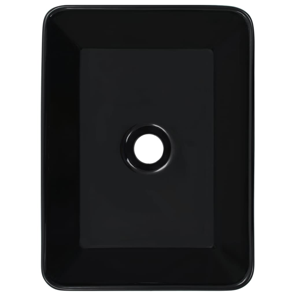 Lavatório 40x30x13 cm cerâmica preto