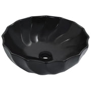 Lavatório 46x17 cm cerâmica preto