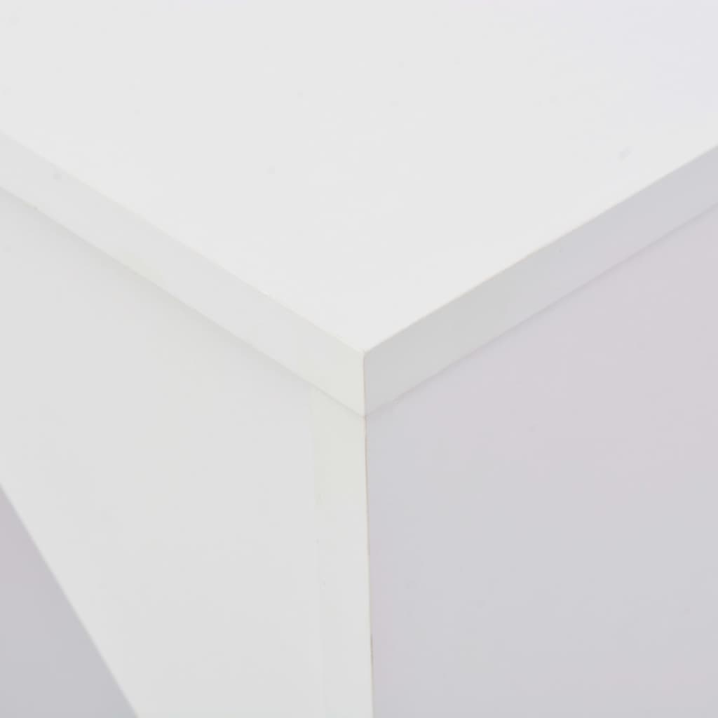 Mesa de bar com prateleira movível branco 138x39x110 cm