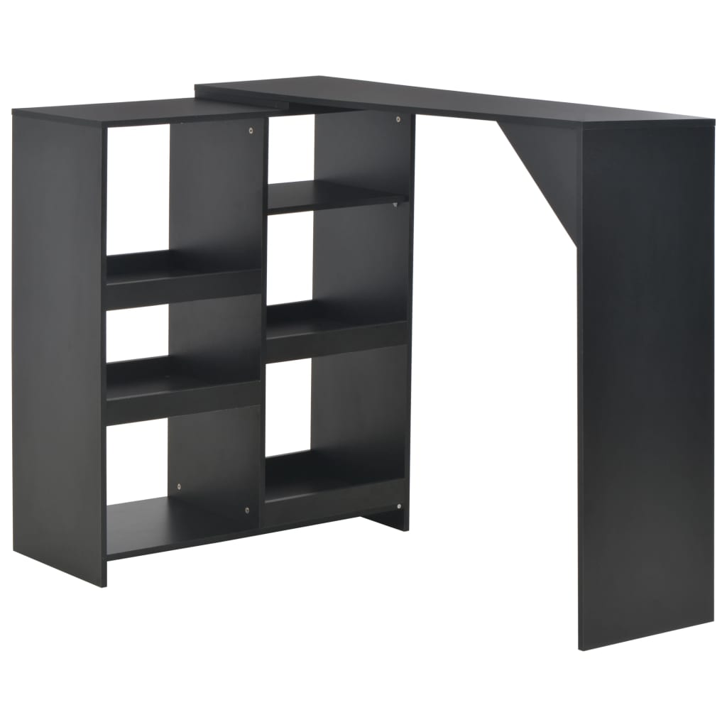 Mesa de bar com prateleira movível branco 138x39x110 cm