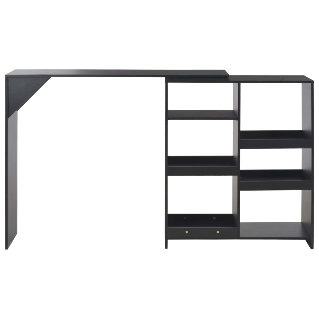 Mesa de bar com prateleira movível branco 138x39x110 cm