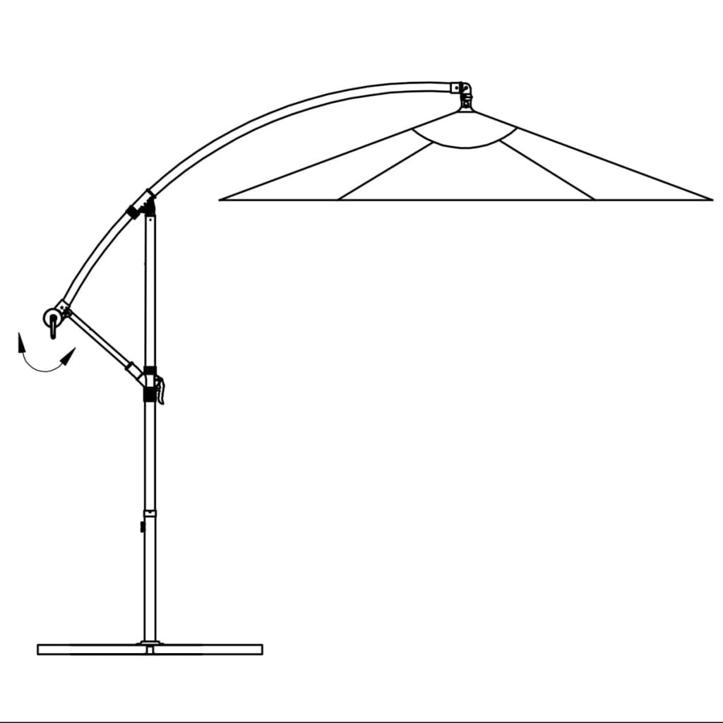 Guarda-sol de jardim cantilever 3 m verde