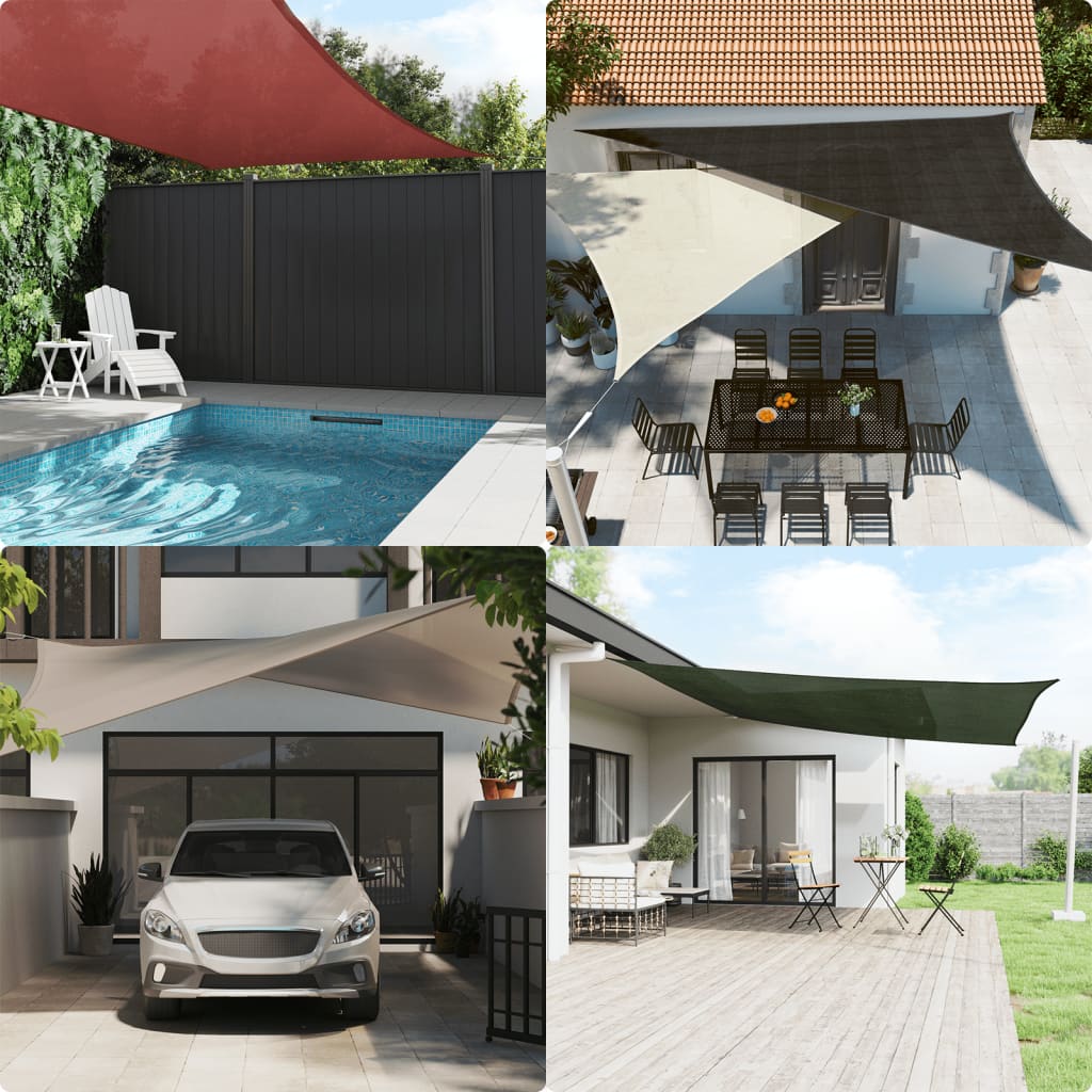 Guarda-Sol HDPE triangular 5x5x5 m antracite