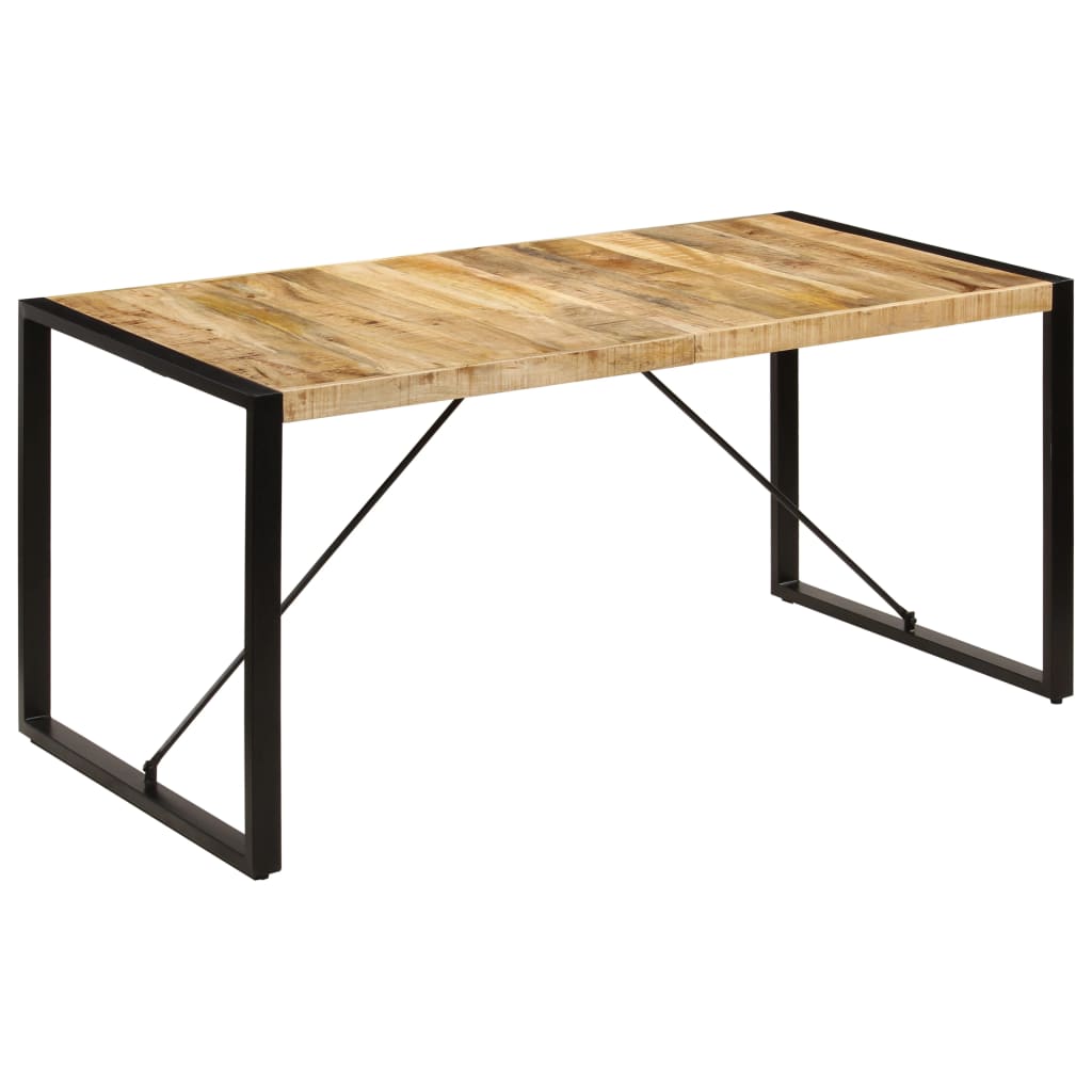 Mesa de jantar 160x80x75 cm madeira de mangueira maciça