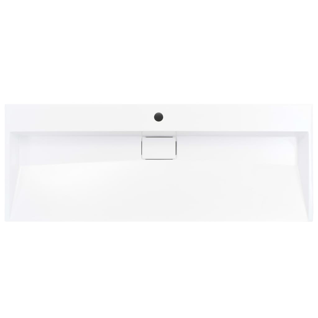 Lavatório 120x46x11 cm mineral/mármore fundido branco
