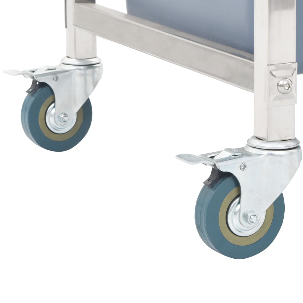 Carrinho de cozinha com recipientes de plástico 82x43,5x93 cm