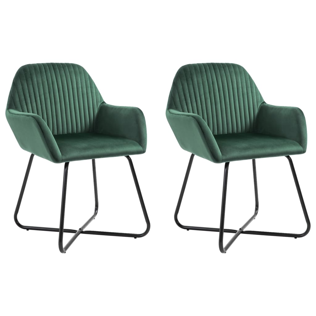 Cadeiras de jantar 2 pcs veludo azul