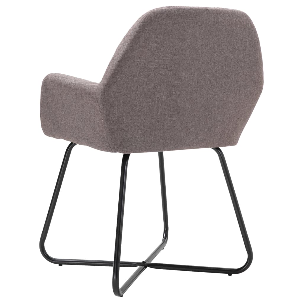 Cadeiras de jantar 2 pcs tecido amarelo