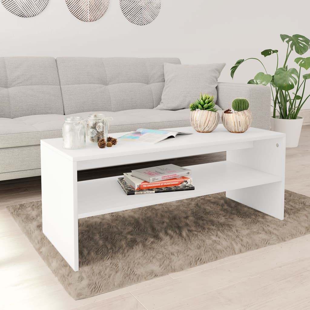 Mesa de centro 100x40x40 cm derivados de madeira branco