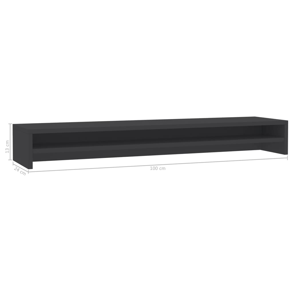 Suporte para monitor derivados de madeira branco brilhante