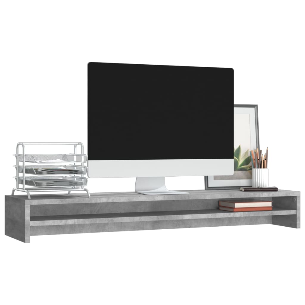 Suporte para monitor derivados de madeira branco brilhante