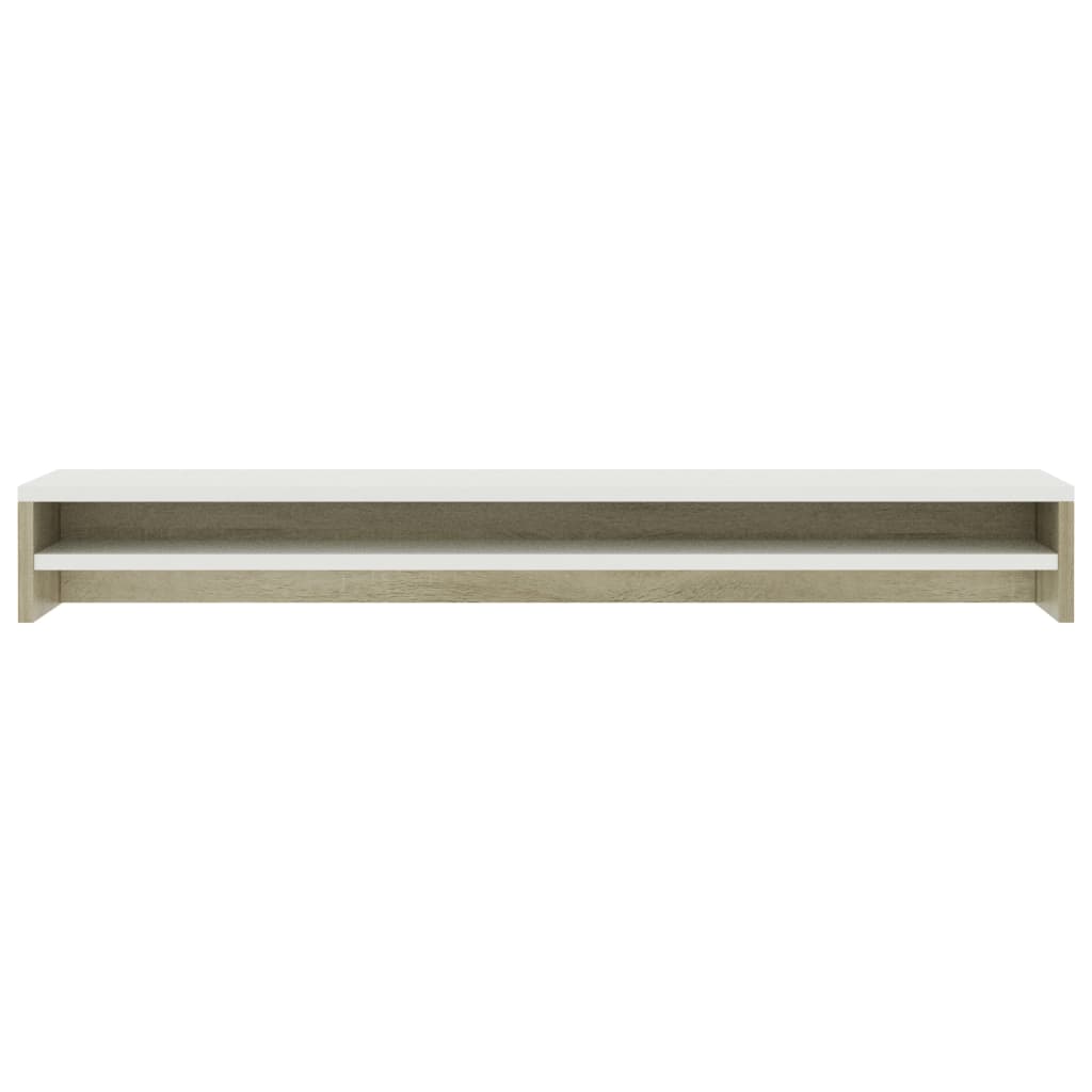 Suporte para monitor derivados de madeira branco brilhante
