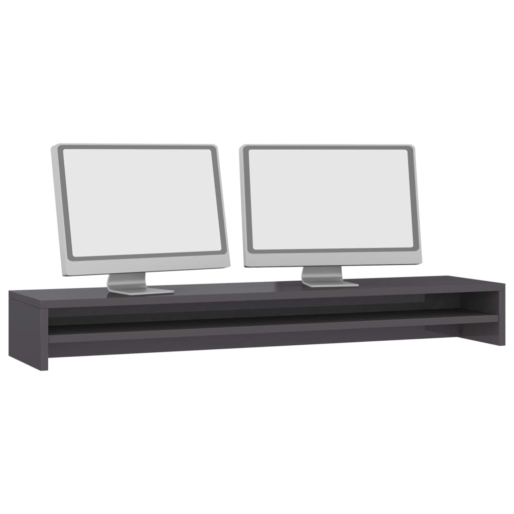 Suporte para monitor derivados de madeira branco brilhante