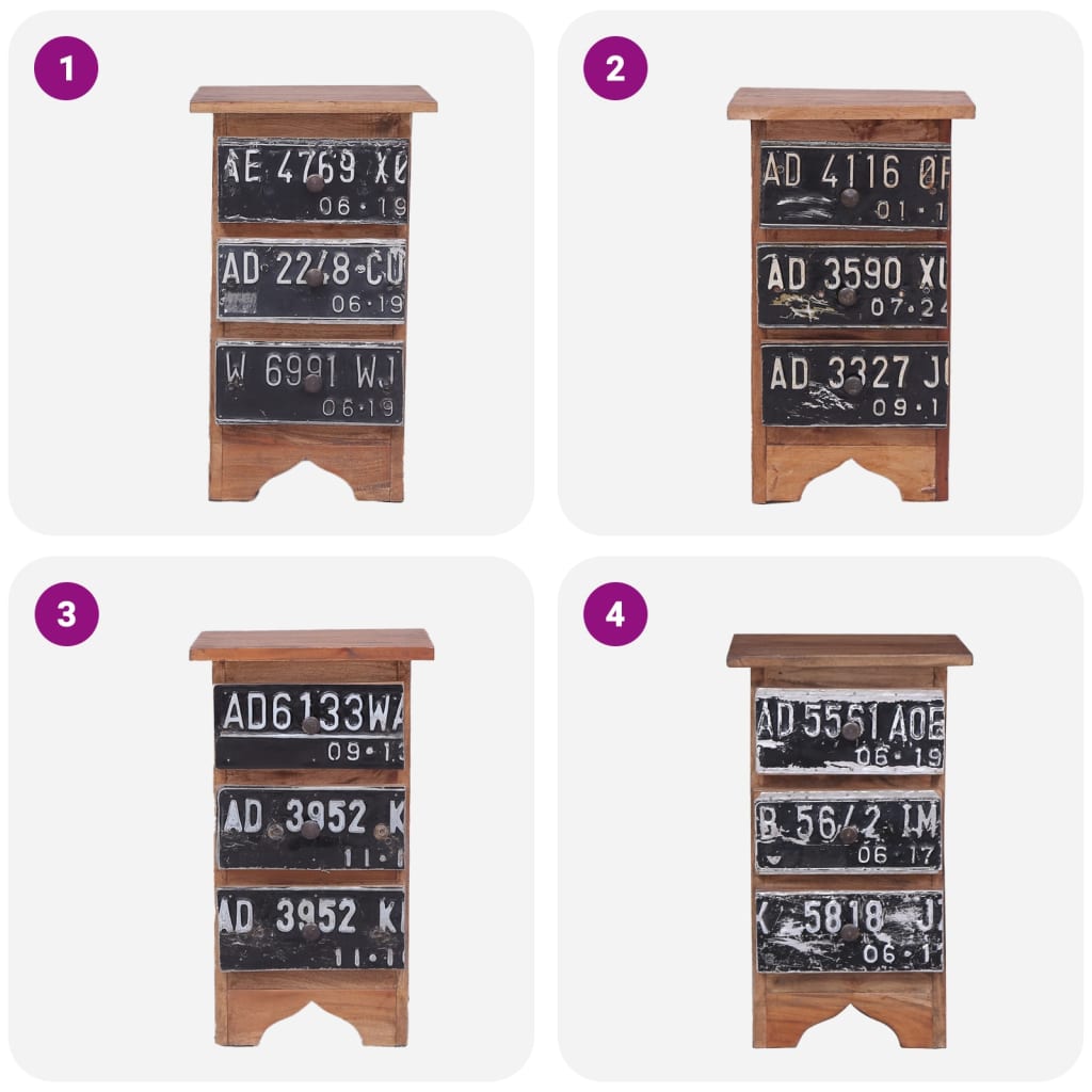 Mesa de cabeceira 30x30x51 cm madeira de mogno maciça