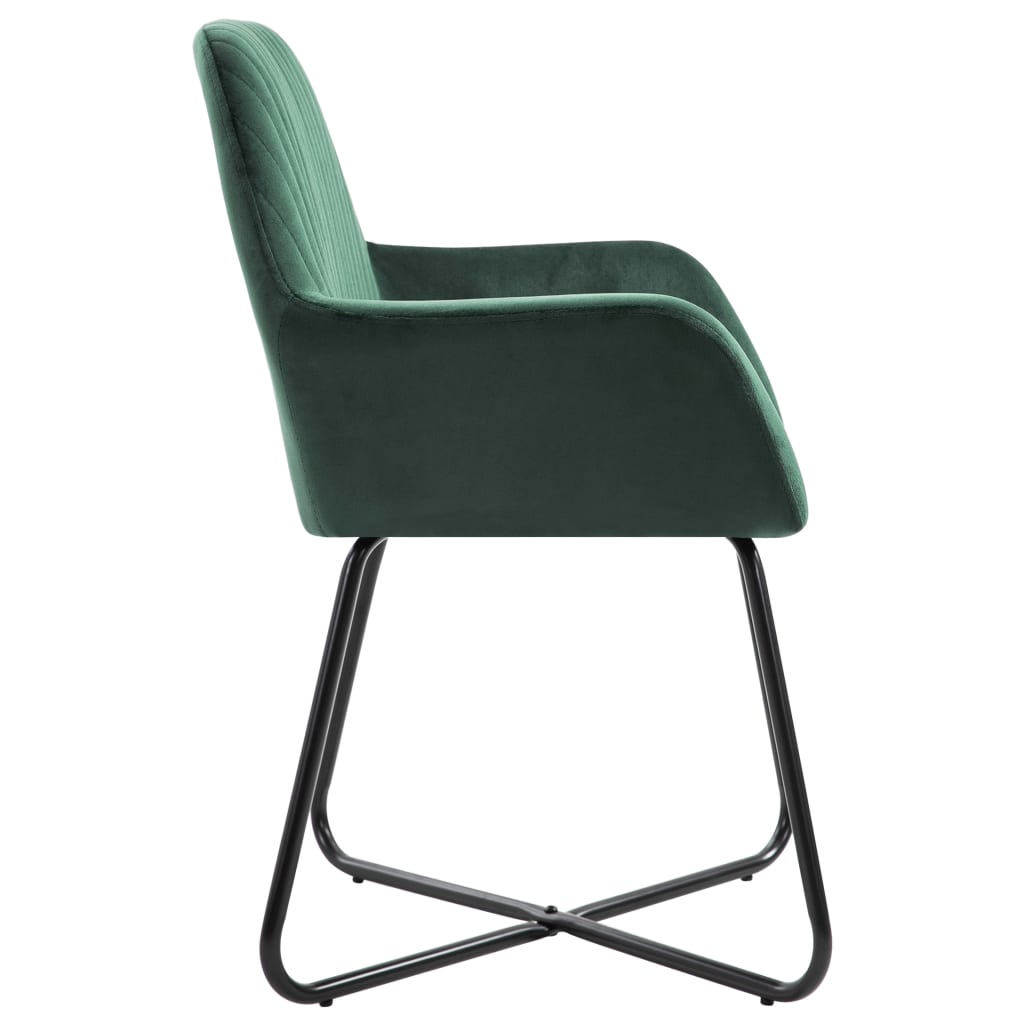 Cadeiras de jantar 4 pcs veludo azul
